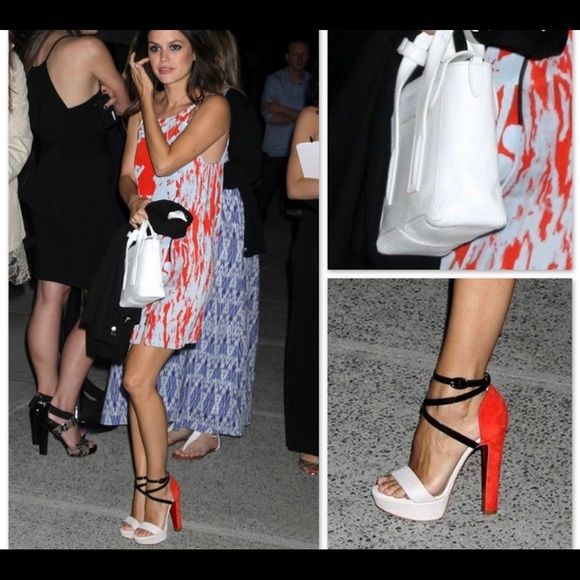 CHRISTIAN LOUBOUTIN suede tricolor platform heel - Picture 7 of 7